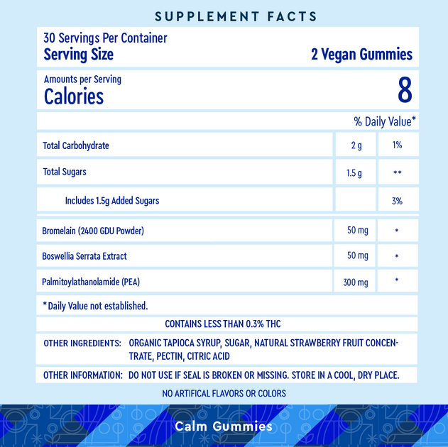 Arthritis Support Gummy PEA, Boswellia Serrata, Bromelain The Healing Sole