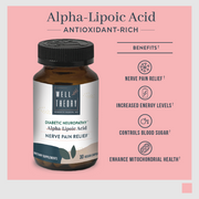Alpha-Lipoic Acid - Diabetes +Nerve Pain + Weight Support by The Well Theory - Benefits