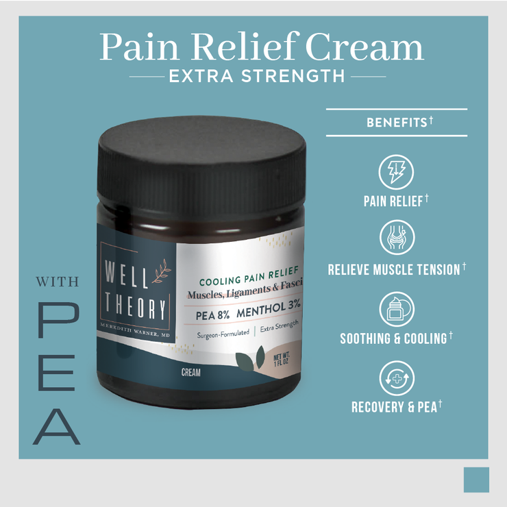 The Pain Relief + Recovery Cream  with PEA, Menthol, Turmeric & Rosehip - Extra Strength