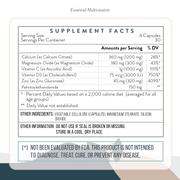 Essential Joint & Tissue Support with PEA, C, D, Zinc & More - Supplement Facts
