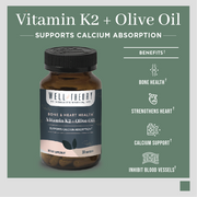 Vitamin K2 + Olive Oil Softgels – Bone & Heart Health